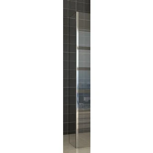 Afbeelding van Wiesbaden Zijpaneel 40 x 200 cm met hoekprofiel voor inloopdouche chroom 10 mm NANO