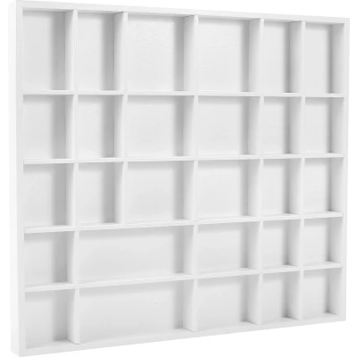 Afbeelding van Creative Deco Kast Sieradendoos Box Wit 28 Vakken 44.5 x 40 3 cm Houten Decoupage en Decoratie