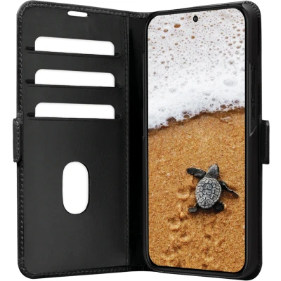 Image de Coque Samsung Galaxy A55 Cuir véritable dbramante1928 portefeuille Étui téléphone Noir