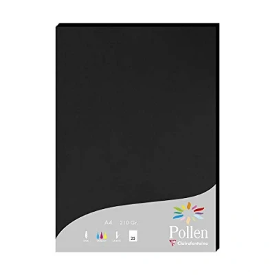 Afbeelding van Clairefontaine Pollen papier voor inkjetprinter A4 (210x297 mm) 25 vel Zwart