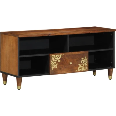 Afbeelding van Tv meubel 100x33x46 cm massief mangohout