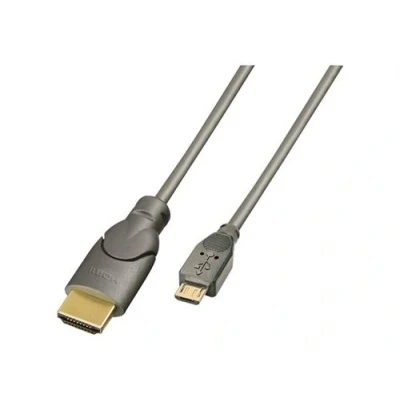 Afbeelding van LINDY 41567 HDMI kabel Aansluitkabel USB micro B stekker, A stekker 2.00 m Grijs
