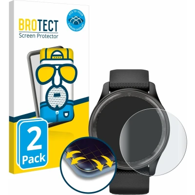 Afbeelding van BROTECT Screenprotector voor Garmin Vivomove Trend Folie Beschermfolie matte volledig dekking (2 Stuks)
