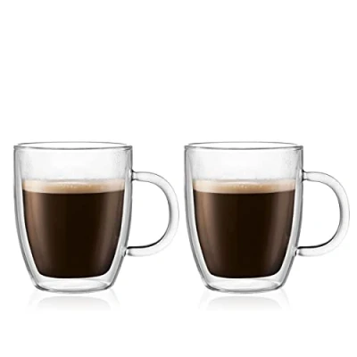 Image de Bodum Set 2 mugs, double paroi, avec anse, 0.3 l