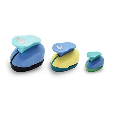 Afbeelding van VSREI kroonpons set, patroon voor cadeaulabels, handwerk, scrapbooking, wenskaarten, 9 mm 16 25 mm, (willekeurige kleur)