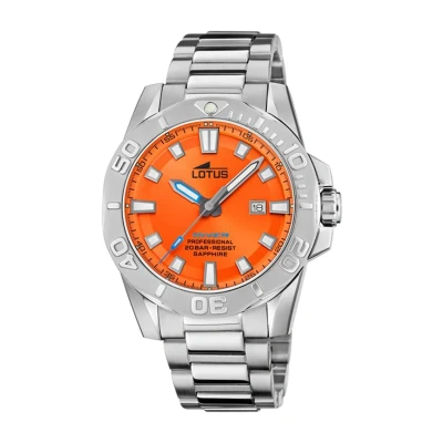 Afbeelding van Lotus Diver Horloge, Heren, Maat: One Size, Orange