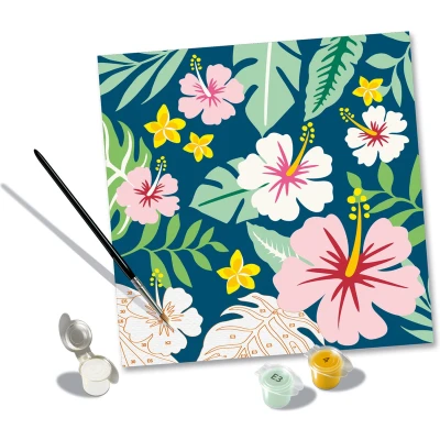 Afbeelding van Ravensburger CreArt Schilderen op Nummer Exotische Bloemen