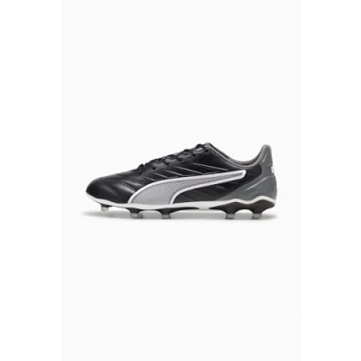 Afbeelding van PUMA King Pro Fg/Ag Voetbalschoenen, uniseks, Zwart Wit Koel Donkergrijs