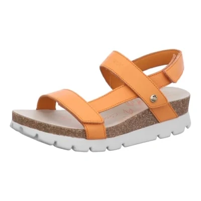Afbeelding van Panama Jack Selma Sandalen met plateauzool, Dames, Maat: 42, Orange Leer