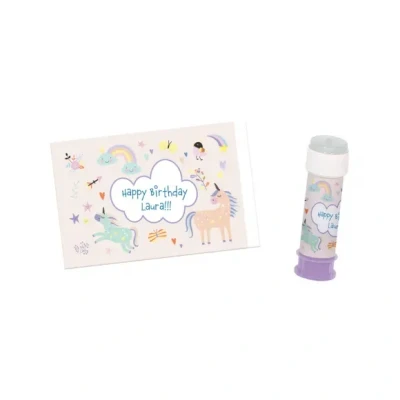 Afbeelding van Folat 68355 Unicorns &amp; Rainbow zeepbellenstickers, meerkleurig, 6 stuks