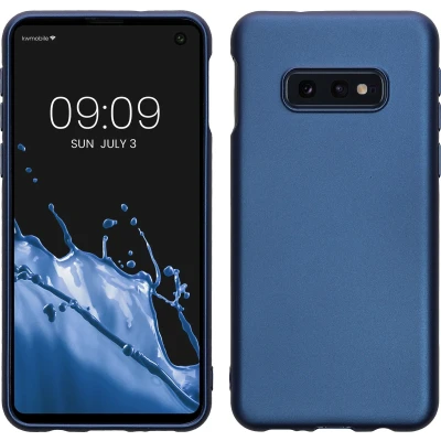 Afbeelding van kwmobile telefoonhoesje geschikt voor Samsung Galaxy S10e Hoesje smartphone Back cover in metallic blauw