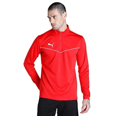 Afbeelding van Puma Teamrise Sweatshirt 1/4 Rits Rood Maat S