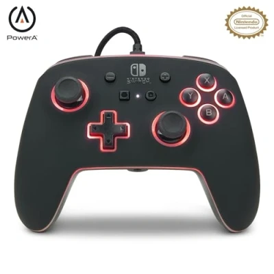 Image de Manette filaire améliorée pour Nintendo Switch Acco Spectre Noir