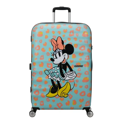 Afbeelding van American Tourister Wavebreaker kinderkoffer, 55 cm, 36 l, Veelkleurig (Minnie Pastel Stippen), MATTE SCHELL DISNEY