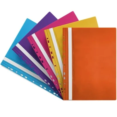 Afbeelding van Netuno 5 x geperforeerde lamellen, meerkleurig, A4 mix, snelmappen, PP met perforatie, citaat voor school, kantoor, overhemd transparante voorkant lamellenmap offerte