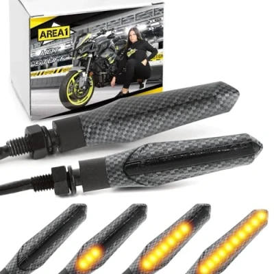 Afbeelding van Universele led knipperlichten voor motorfiets, progressieve ontsteking (ECE gecertificeerd) (V5)