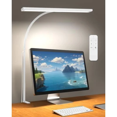 Afbeelding van iFalarila 160 LED Lampe de Bureau avec Télécommande, Table Plus Lumineuse Lecture Flexible à 360 Adaptateur USB pour le Travail, l&#039;étude ou la 70CM