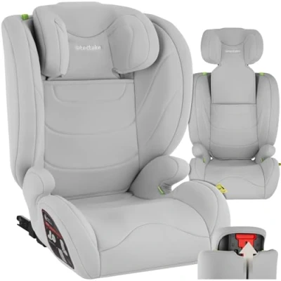 Afbeelding van tectake® Kinderautostoeltje i Size Goedgekeurd ISOFIX Autostoel tot 36 kg Veiligheid en Comfort voor Kinderen YB805A lichtgrijs