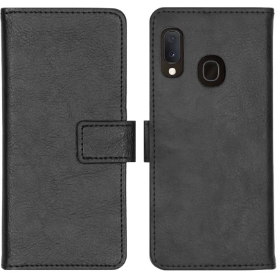 Afbeelding van iMoshion Hoesje Geschikt voor Samsung Galaxy A20e Met Pasjeshouder Luxe Bookcase Zwart