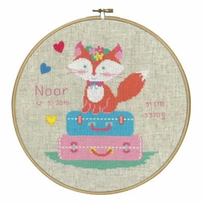 Afbeelding van Telpakket kit Vosje op reis Vervaco PN 0155354