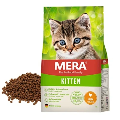 Afbeelding van MERA Cats Kitten Kip (10 kg), droogvoer voor groeiende katten, graanvrij en duurzaam, met hoog vleesgehalte