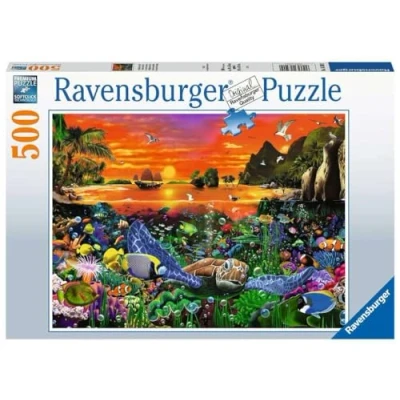 Afbeelding van Ravensburger puzzel Schildpad in het Rif Legpuzzel 500 stukjes
