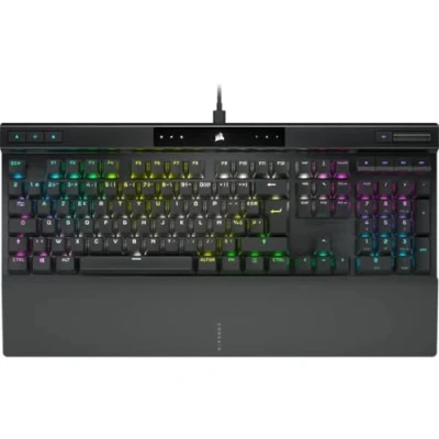 Afbeelding van Corsair K70 Pro RGB USB C Optisch Mechanisch Gaming Toetsenbord OPX Lineaire Switchs, Dubbele Injectie PBT toetsen, 8.000 Hz vraagsnelheid FR lay out, AZERTY zwart