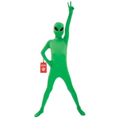 Afbeelding van Fosforescerend alien Morphsuits™ kostuum voor kinderen Verkleedkleding