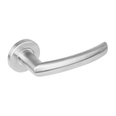 Afbeelding van Intersteel Deurklink RVS Blok op geveerde stalen rozet met nokken Ø53x8 mm