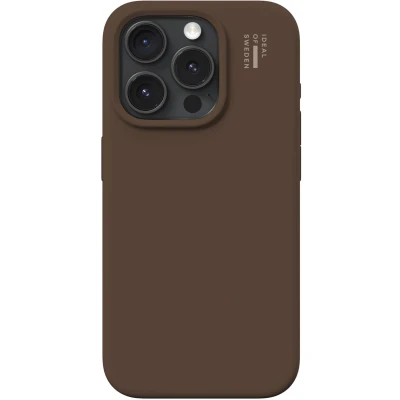 Afbeelding van iDeal of Sweden Silicone Case met MagSafe voor de Apple iPhone 15 Pro Mocha Mousse