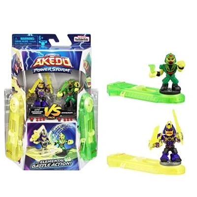 Afbeelding van Legends of Akedo Powerstorm versus Pack 2 Mini Battling Warriors en Battle Controllers Epische Shockblade Twinfang Viperwrath