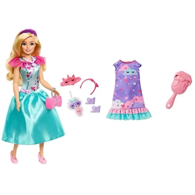 Afbeelding van Barbie My First Barbiepop Paarse jurk met accessoires