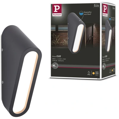 Afbeelding van Paulmann Cliff 94733 Buitenlamp (wand) LED 9.5 W Antraciet