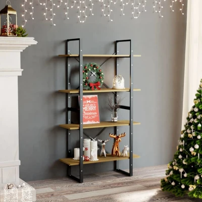 Afbeelding van Boekenkast met 4 schappen 80x30x140 cm massief grenenhout