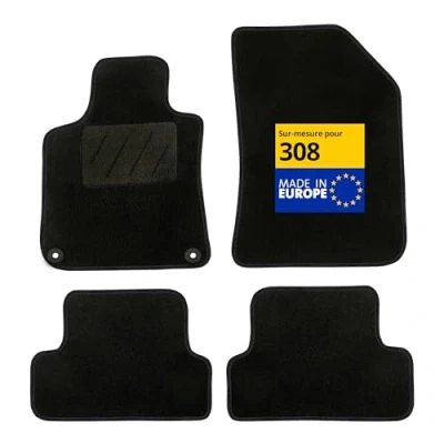 Afbeelding van DBS Automatten op maat gemaakt voor 308/308SW (2013 2021) met bevestigingsclips antislip vloermatten auto 4 stuks