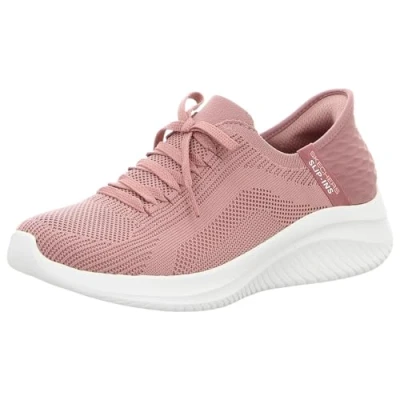 Image de Skechers Ultra Flex 3.0 Brilliant Path Femme Chaussures de gym, Mauve Tricot Rose Bord, 38 EU