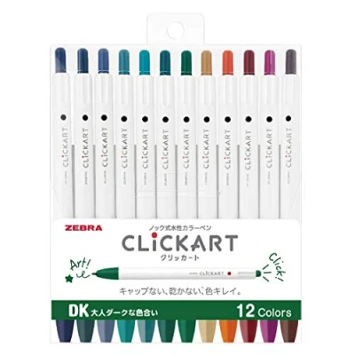 Afbeelding van Zebra Clickart Wyss22 12Cdk pennen op waterbasis, 12 stuks