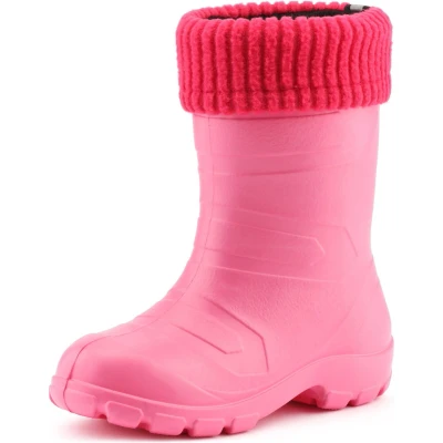 Afbeelding van Ladeheid Kinder Regenlaarzen Rubber met Binnenschoen EVA Wasbare LA LMG 845 AspenKids Roze1025/Roze 25