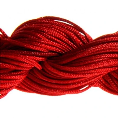 Afbeelding van 25 meter nylon draad sieraden koord 1 mm voor Tibetaanse Shamballa kralen armband rood