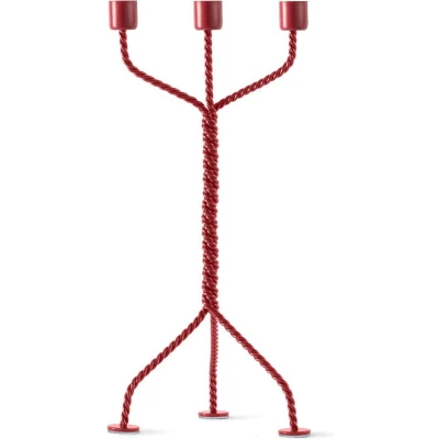 Afbeelding van Werkwaardige TWISTED KAARSHOLDER Red