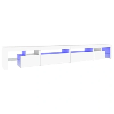 Image de vidaXL Meuble TV avec lumières LED Blanc 290x36,5x40 cm3152802
