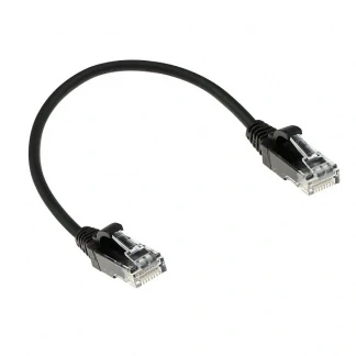 Afbeelding van Netwerkkabel Cat6 U/UTP 1 meter (100% koper, LSZH, Slimline, Zwart)