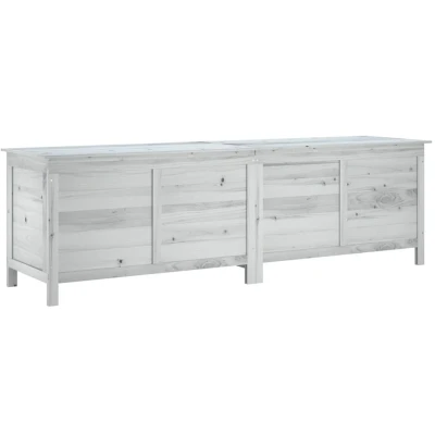 Afbeelding van Tuinbox 99X49,5X58,5 cm Massief Vurenhout Antracietkleurig 198.5 x 50 56.5 / Wit