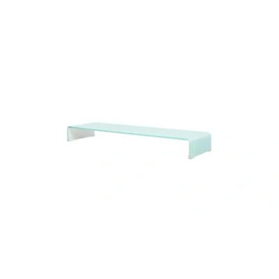 Afbeelding van TV meubel/monitorverhoger 110x30x13 cm glas groen