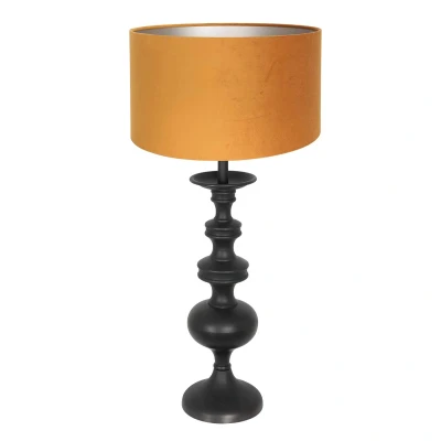 Afbeelding van Anne Light and home tafellamp Lyons zwart metaal 40 cm E27 fitting 3484ZW
