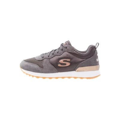 Afbeelding van Skechers Sneakers laag, Dames, Maat: 36, Charcoal/rose gold Leer en textiel