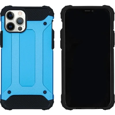 Afbeelding van iMoshion Hoesje Geschikt voor iPhone 12 Pro / Rugged Xtreme Backcover Lichtblauw