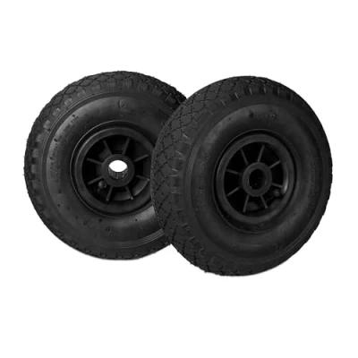 Afbeelding van Relaxdays steekwagenwiel 2 steekwagenwielen luchtband rubber reservewiel 3.00 4 zwart