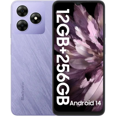 Afbeelding van Blackview WAVE 8 Smartphone Android 14 12(4+8)GB+256GB 6.56 inch 90Hz 4G Dual SIM Ontgrendeld 5000mAh/10W GPS Paars