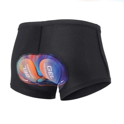 Afbeelding van COTOP Fietsshort voor heren met 3D gelpad, fietsondergoed, MTB ademend, sneldrogend, oranje ondergoed, 3XL
